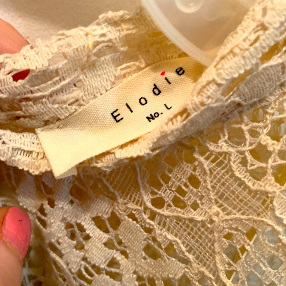 Beautiful mock lace tank by Elodie- new with tag
